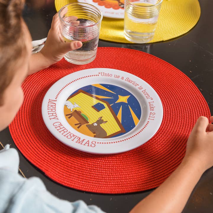 Manger Christmas Plate