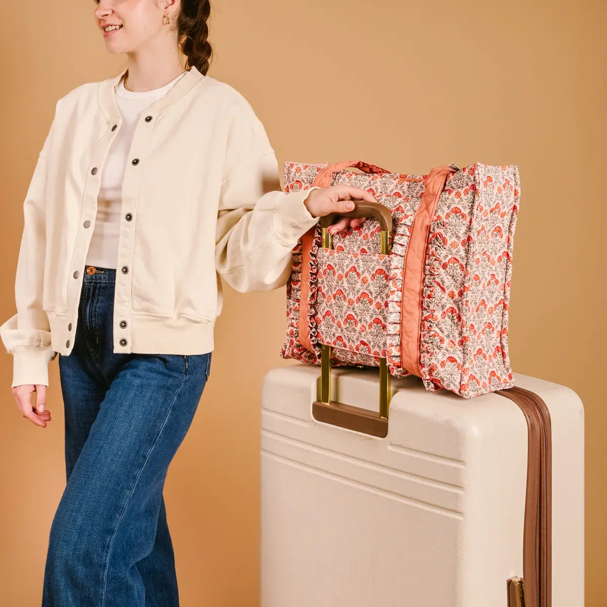 The Everyday Quilted Tote Bag | Everbloom Dusty Rose