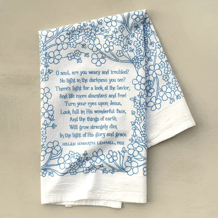 Tea Towel |Turn Your Eyes Upon Jesus Hymn