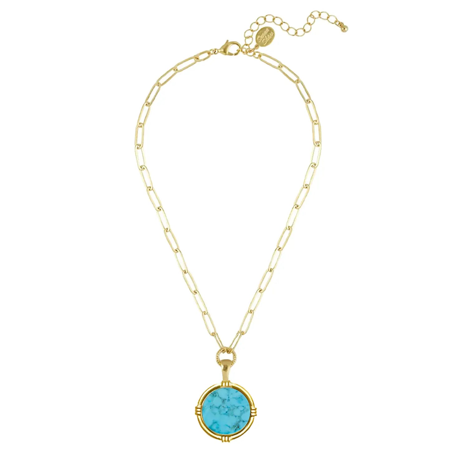 Ida Paperclip Necklace | Turquoise