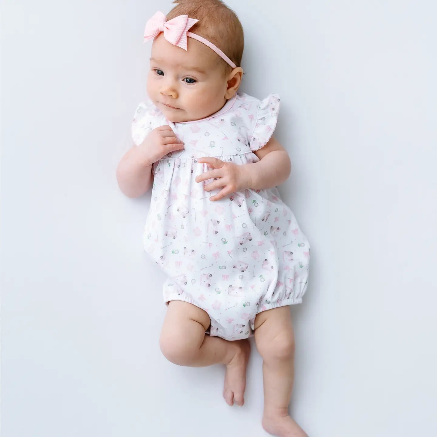 Little Golfer Print Bubble | Pink
