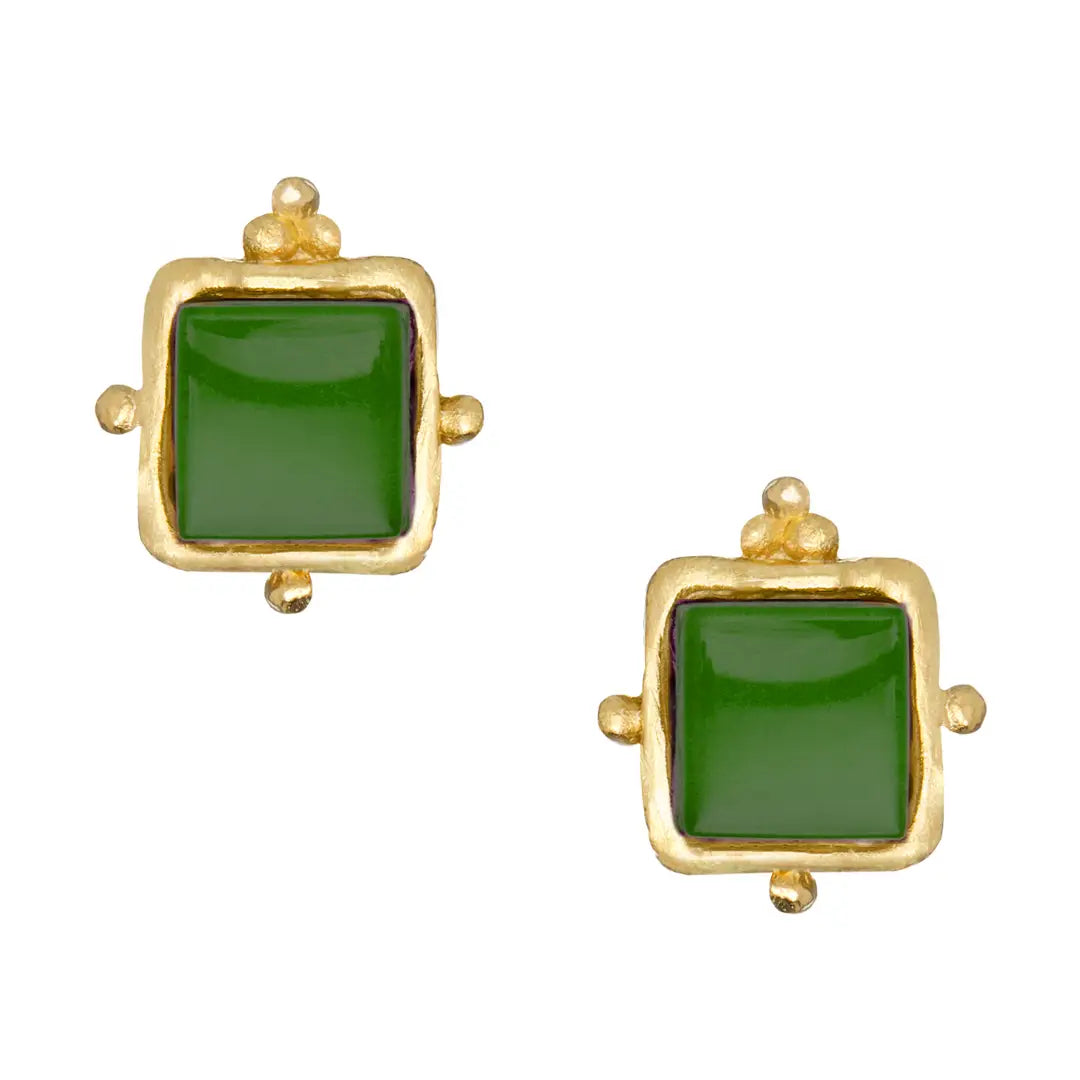 Charlotte Studs | Emerald Green