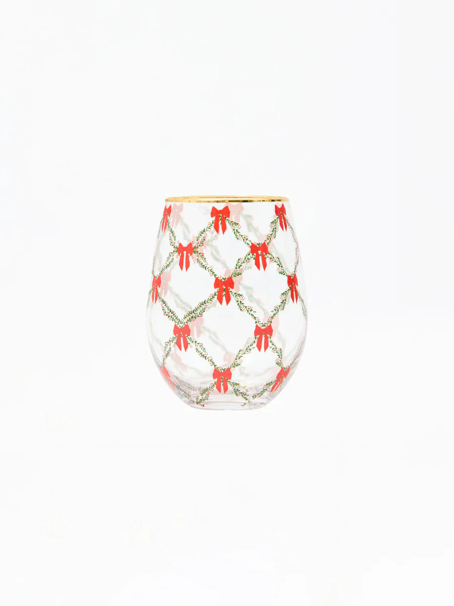 Stemless Wine Glass | Holiday Trellis