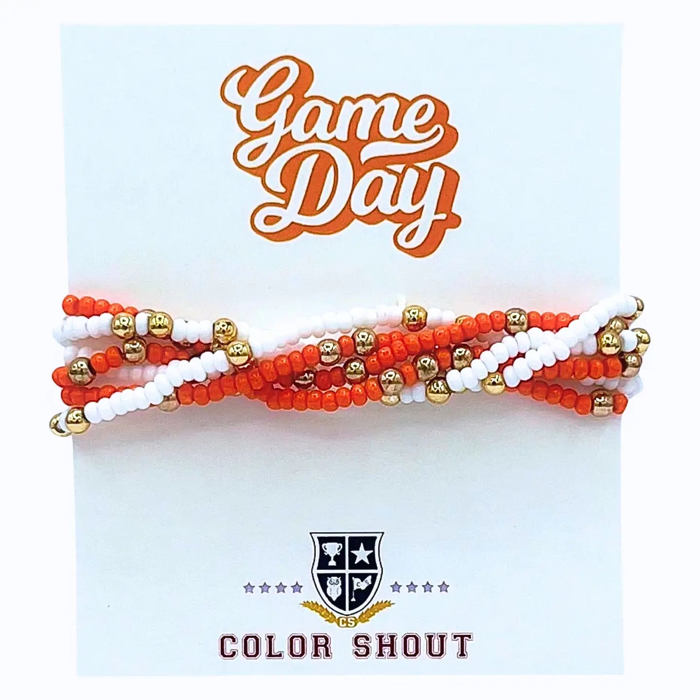 Gameday Bracelet Set | Orange/White