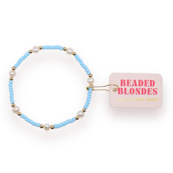Powder Blue Pearl Bracelet