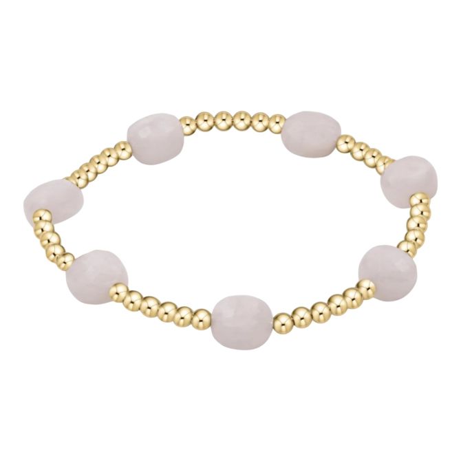 Admire Gem 3mm Gold Bracelet | Pink Opal