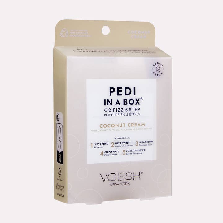 Pedi in A Box | O2 Fizz 5 Step | Coconut Cream