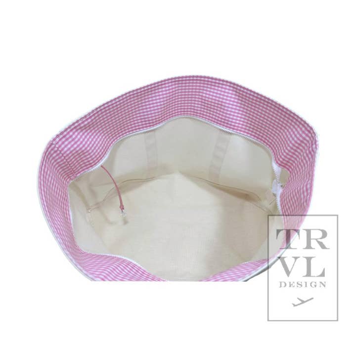 Maxi Tote | Gingham Pink Trim