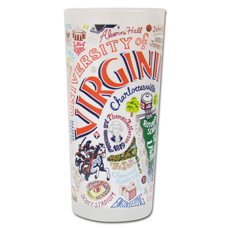 Collegiate Frosted Drinking Glass