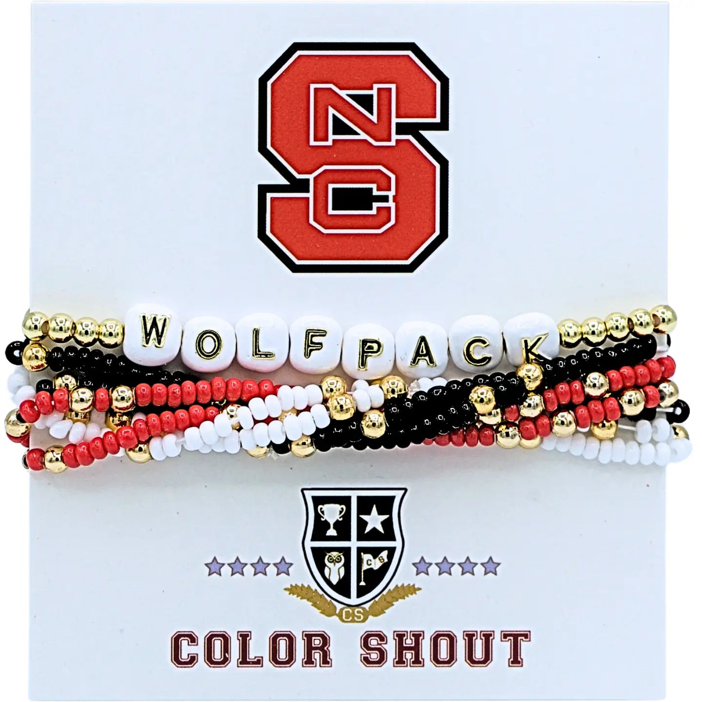 NC State | Lucky 7 Bracelet Stack