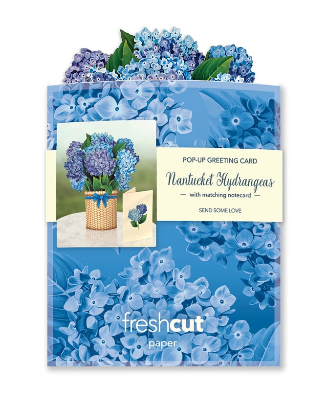 Mini Pop-Up Greeting Cards | Nantucket Hydrangeas