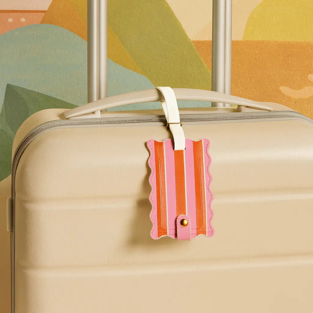 Jetsetter Luggage Tag | Sicily Stripes Pink