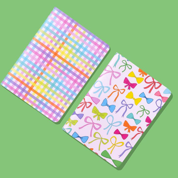 Notebook Set | Colorful Bows + Colorful Gingham