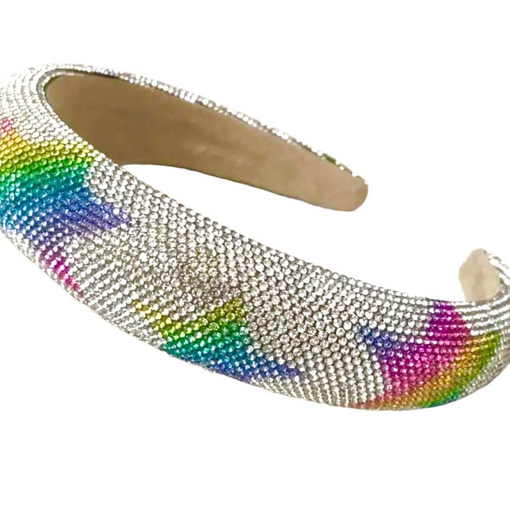 Star Rainbow Crystal Studded Fashion Headband