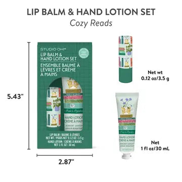 Lip Balm & Hand Lotion Set | Cozy Reads