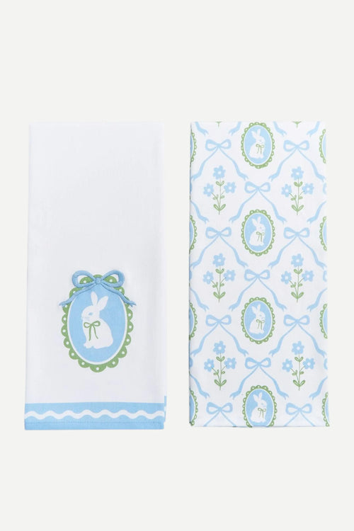 Bunnies and Bows Dish Towels | Set of 2