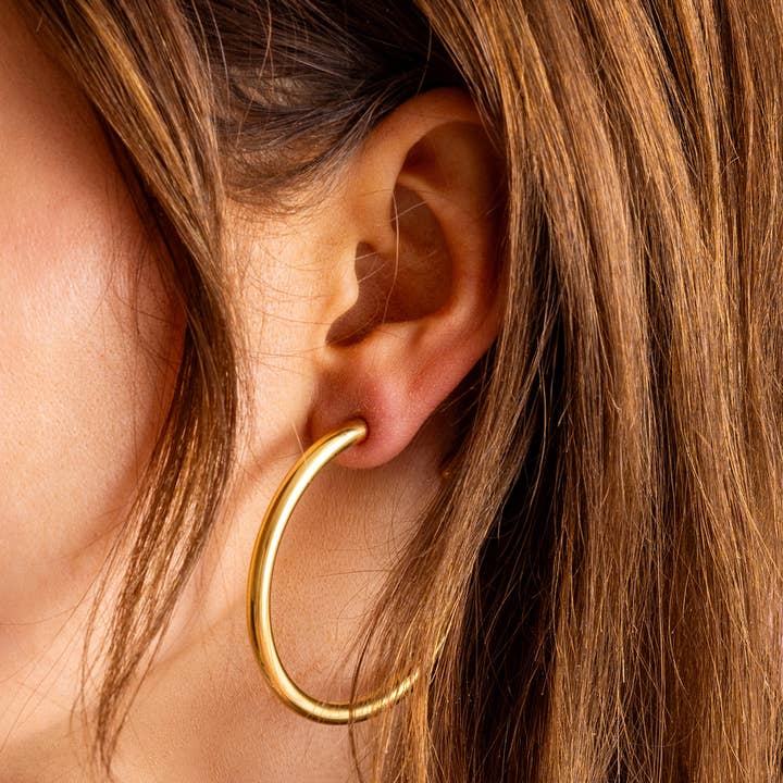 X-Large Hoop Earrings | Gold-Plated | Terry