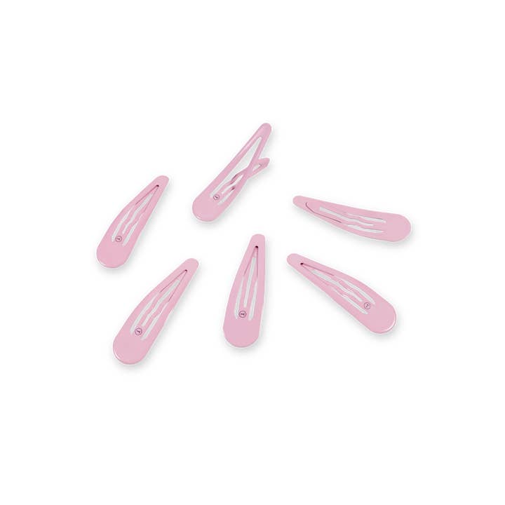 Teleties | Snap Clip | 6 Count | Pearly Pink