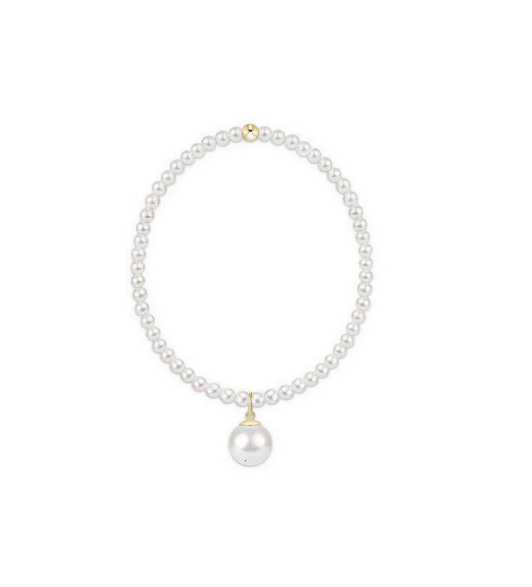 Classic Pearl 3mm Bracelet | Classic Pearl 10mm Charm