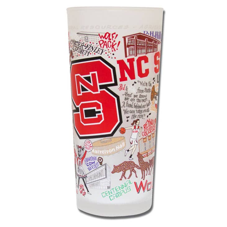 Collegiate Frosted Drinking Glass
