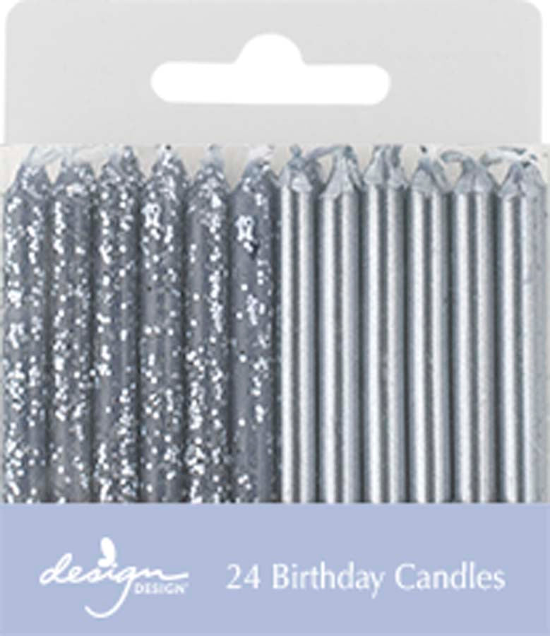 Birthday Candles | Metallic Silver