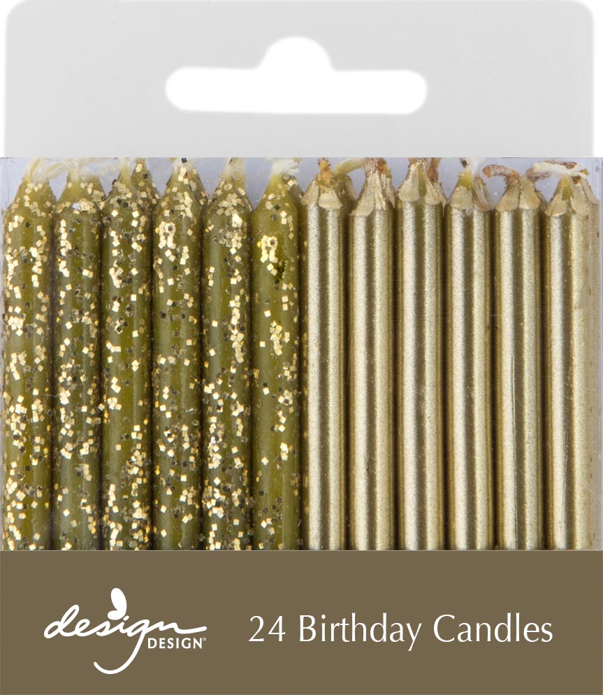 Birthday Candles | Metallic Gold