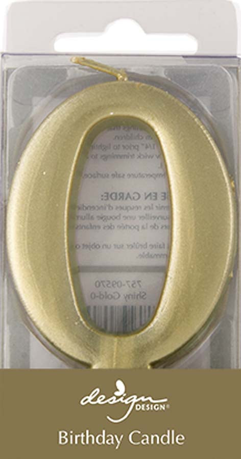 Birthday Candles | Gold Metallic Numeric | Assorted