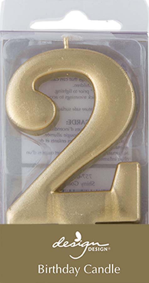 Birthday Candles | Gold Metallic Numeric | Assorted