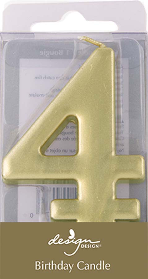 Birthday Candles | Gold Metallic Numeric | Assorted