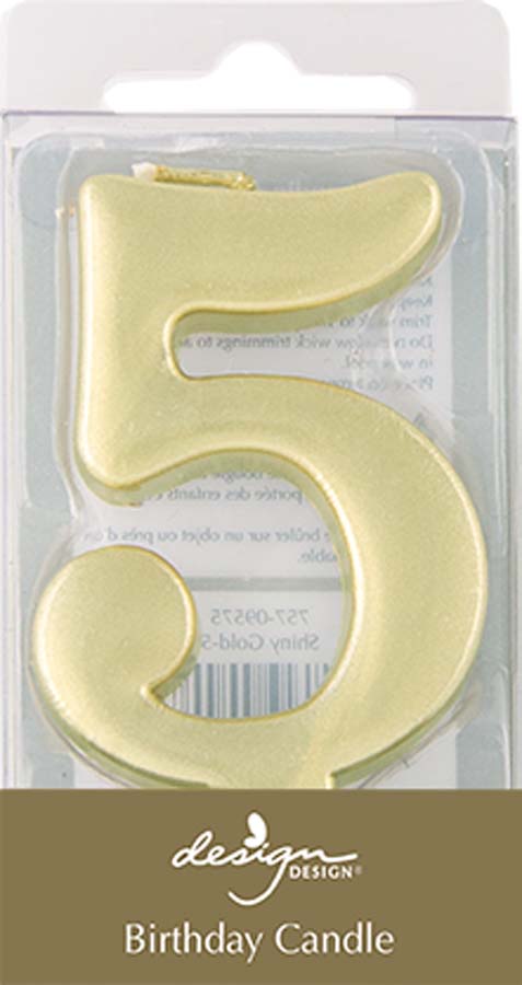 Birthday Candles | Gold Metallic Numeric | Assorted
