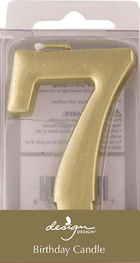 Birthday Candles | Gold Metallic Numeric | Assorted