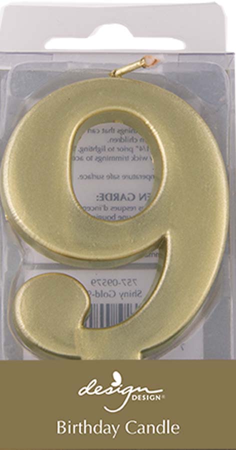 Birthday Candles | Gold Metallic Numeric | Assorted