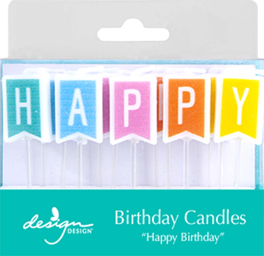 Birthday Candles | Soft Bright Birthday Flags | Sculpted