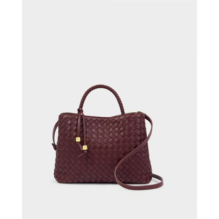 Nova Hand Woven Top Handle Bag | Cherry Mixed