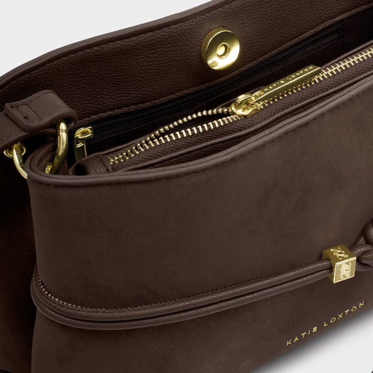 Lori Crossbody Bag | Bitter Chocolate Suedette