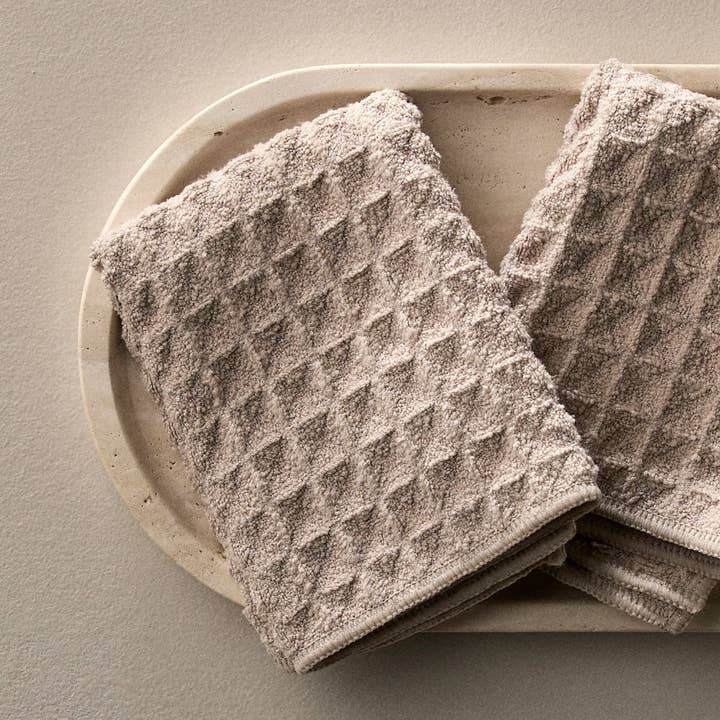 Waffle Washcloth Set | Taupe