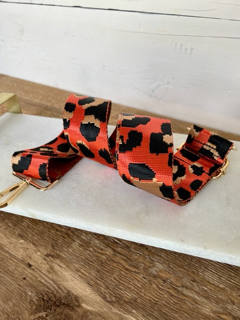 Bag Strap - Leopard Orange