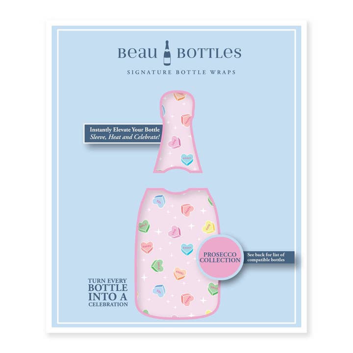 Beau Bottles Conversation Hearts | Prosecco Collection