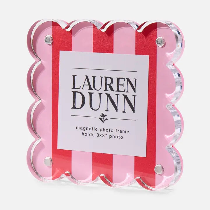 Scalloped Acrylic Frame | Pink Punch