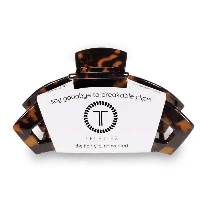 Teleties Open Hair Clip | Tortoise | Assorted Sizes