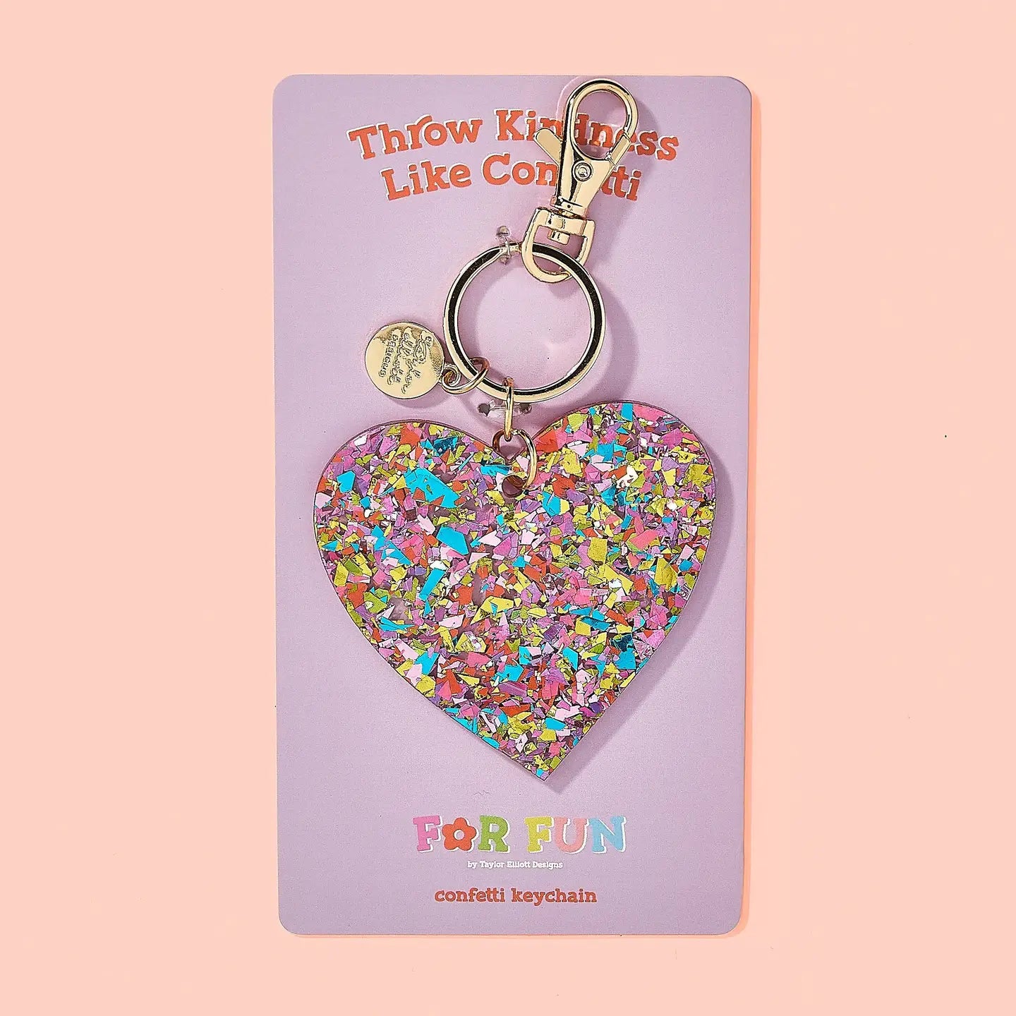 Heart Keychain | Colorful Confetti