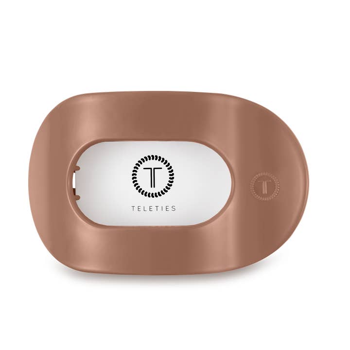 Teleties Flat Round Clip | Hampton Bay | Mocha Mousse