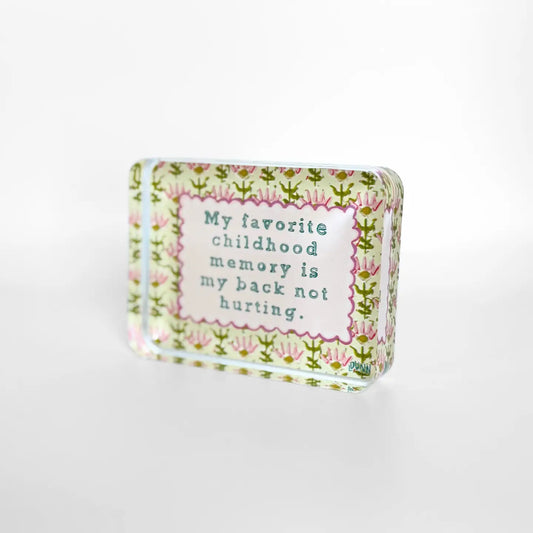 Acrylic Block | Favorite Childhood Memory