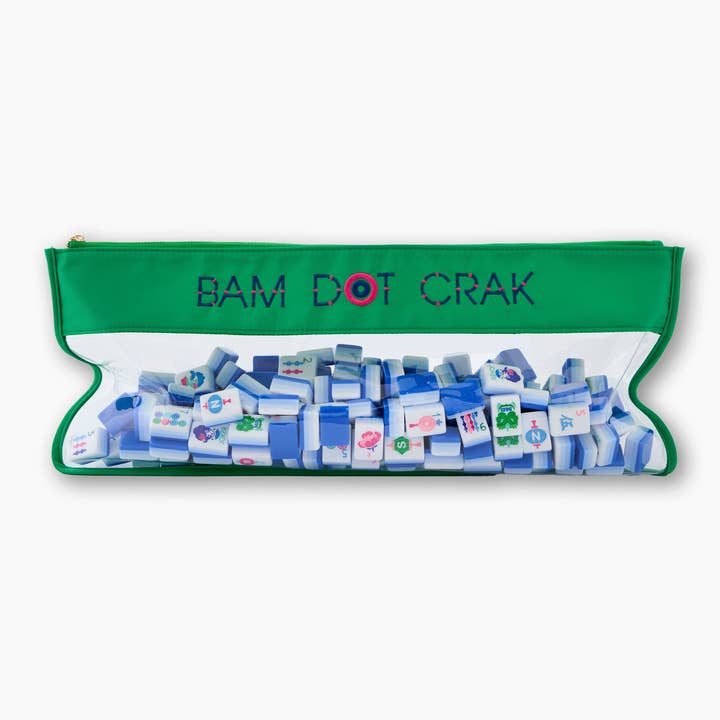 Mahjong Bag | Bam Dot Crak | Kelly Green