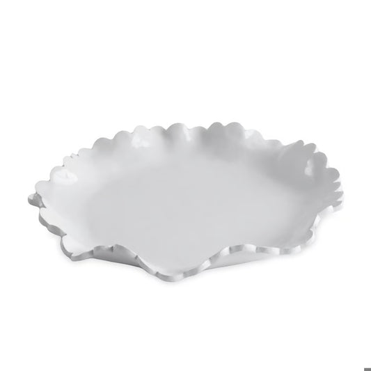VIDA Colette Large Round Platter | White