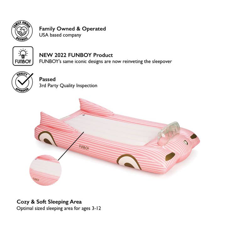 Convertible Kids Sleepover Air Mattress | Pink