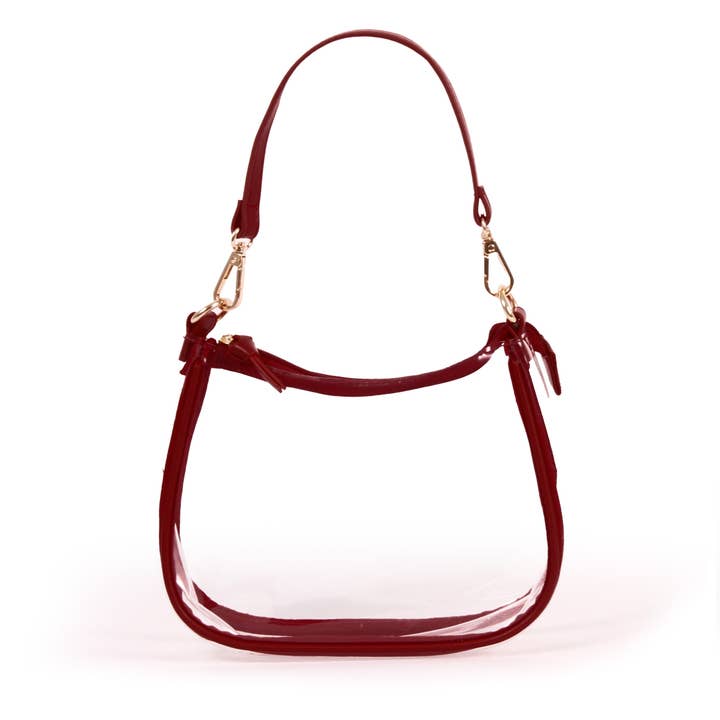 Clara Clear Purse | Maroon