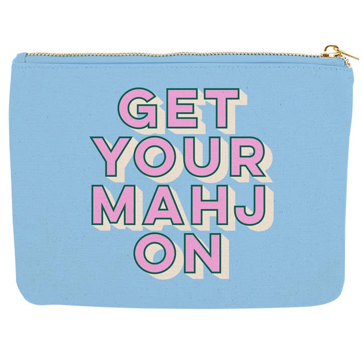 Zipper Canvas Pouch | Get Your Mahj On
