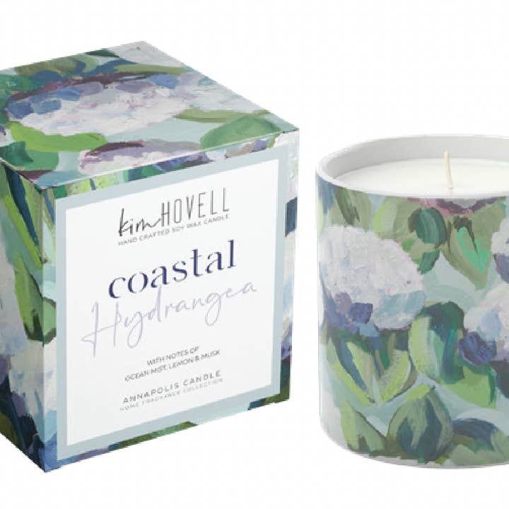 Coastal Hydrangea Boxed Candle | Kim Hovell Collection