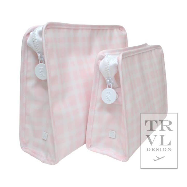 Medium Roadie Zip Pouch | Pimlico Plaid Pink